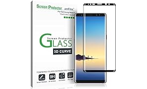 amFilm Galaxy Note 8 Pellicola Protettiva, Copertura Totale Vetro Temperato Protezione Schermo per Samsung Galaxy Note 8 (1 Pack, Nero)