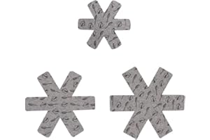 REQAG 3PCS Pfannenschutz Pfannenschoner Topfschutz Hitzebeständigerung Stapelschutz Topfschoner Anpassbare Größe Anti-Rutsch Stapelschutz für Pfannen, Töpfe und Schüsseln, Küchenutensilien