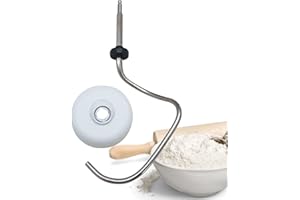 Lichtblau gancho de amasar con separador de masa blanco para robot de cocina Bosch I Amasador de recambio para Bosch MUM4 MUM5 I Raspador de amasar para procesador de comida I Bosch MUM4/MUM5