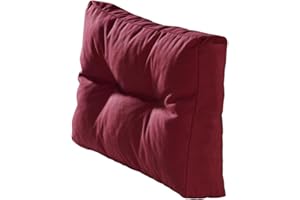 Traumnacht Outdoor Palettenauflage mit Schaumstoffstäbchen gefüllt, Palettenkissen, Palettenpolster Palettenmöbel Palettensofa Seitenteil, rot
