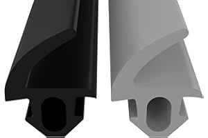 DIKARA Anschlagdichtung Fensterdichtung für Fenster-Systeme, Verglasungsdichtung für Außenbereich & Innenbereich Kunststofffenster & Aluminiumfenster Dichtung (Schwarz 10m)