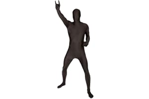 MORPHSUITS Kostium M dla dorosłych czarny Second Skin Halloween fantazyjny kostium - rozmiar L - 5'3-5'9 (159cm-175cm)