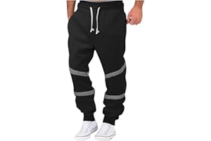 ZRYAZQ Pantalon De Travail Homme avec Bandes Réfléchissant Pantalon Cargo Homme avec Poche Pantalon Homme Taille Elastique Pantalon Randonnée Homme Pantalon Jogging Homme Pantalon Sport Homme Baggy