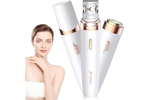 BUBBACARE Epilierer Damen, Kabellose Gesichtsepilierer zur Gesichts & Körper Elektrischer Gesichts Epeliergerät mit LED Licht Schmerzfrei Mini Epilierer für Intimbereich Gesicht Achselhöhle Bein Bikinizone