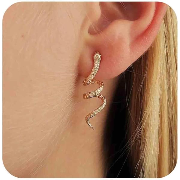 Orecchini Serpente, Lega Orecchini Pendenti a Forma di Serpente Oro Orecchini a Forma di Serpente Alla Moda Orecchini Pendenti Serpente Orecchini di Halloween per Donna Orecchini Serpente, Lega Orecchini Pendenti a Forma di Serpente Oro Orecchini a Forma di Serpente Alla Moda Orecchini Pendenti Serpente Orecchini di Halloween per Donna