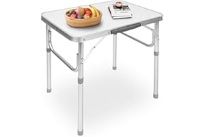 ‎GREENSEN Greensen Campingtisch Aluminium Klapptisch Faltbar Gartentisch Höhenverstellbar Picknicktisch Alutisch BBQ Tisch Outdoor Falttisch Beistelltisch Arbeitstisch Balkontisch Reisetisch Campingmöbel