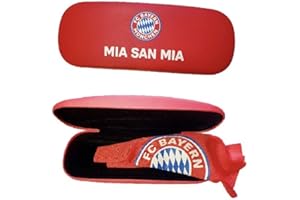 ‎FC BAYERN MÜNCHEN FC Bayern München Brillenetui mit Brillenputztuch - Logo - rot Etui FCB