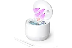 TOUTBIEN Nettoyeur à Ultrasons 200ML Appareil de Nettoyage 45KHz avec 2 Modes de Nettoyage pour Dentier, Bijoux, Collier, Bague, Boucles d'oreilles, Bracelet de Montre, Brosse à Dents, Pinceaux de Maquillage