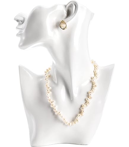 Lot De 2 Présentoirs à Bijoux Main Élégante – Support Mannequin Pour Colliers, Bracelets, Bagues & Montres (Blanc, Design Ergonomique)