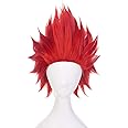 Topcosplay Anime Cosplay Wig Synthetic Wigs with free cap Short Red Wig for Halloween Costume Party