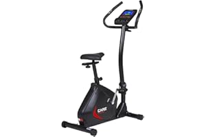 CARE FITNESS - Vélo d'appartement - SPORTER 21 programmes - Vélo d'appartement ultra performant - Écran LCD 6 fonctions + Capteurs tactiles de pulsations cardiaques + Siège réglable - 50528
