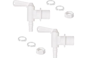 Marjoramy Rubinetti A Secchiello, 2 Pezzi, Rubinetti in Plastica,Rubinetti per Fusti di Birra, Rubinetti di Ricambio,per Imbottigliamento per Birra E Vino Fatto in Casa