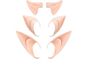 LUSOFIE 3 Paar Elfenohren Feenohren Cosplay Latexohren für Elfenkostüm Cosplay Elf Ears Halloween Elfen Ohren Weihnachten Jede Themenparty Elfen Kostüm