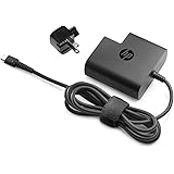 HP Adattatore di Alimentazione da Viaggio USB-C da 65 W, Compatibile con Laptop e Tablet con Connettore USB-C, Nero