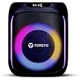 Toreto Party Box 60W Wireless Portable Party Speaker with Bluetooth 5.+EDR | RGB Dynamic Running Light Support TWS/USB/TF Card/AUX Input/Wireless Mic with Recording Feature & Remote