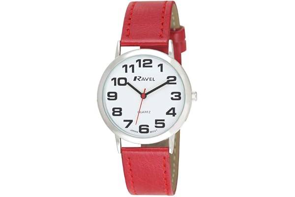 Ravel - Montre Bracelet Unisexe Facile à Lire avec de Gros Chiffres