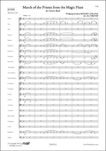 PARTITURA CLASICA - March of the Priests - W. A. MOZART - Concert Band