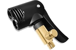 peiyee Doble Cabeza de Bicicleta Adaptador, Conector de Valvula de Boquilla de Bomba, Doble Cabeza de Bicicleta Adaptador de Manguera, de la Bomba Accesorios de Bicicleta Accesorios