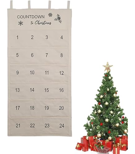 Calendrier De L'avent à Remplir "noël" 32cm Rouge - Paris Prix - Maison