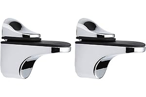 rongweiwang 2ST Adjustable 3-20mm Holz Regal Mund Glasklemm, Glashalterung Wandhalterung Glasregal Halterung Fisch-Mund-Glas-Clp