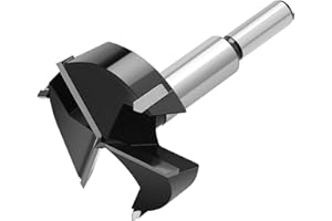 hsawbit 50mm forstner drill bit, Triple-Flute Carbide Tipped Forstner Bit Hole Cutter for Hard Wood, Woodworking Hinge Cutter Hinge Drill Bit