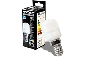 V-TAC Ampoule LED pour Réfrigérateur et Lampes - E14-2W - 180 Lumen - Petites ampoules LED T26 pour une efficacité maximale et une économie d'énergie - Blanc Chaud 3000K VT-202