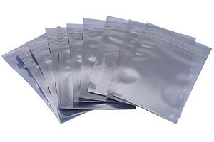 MZMing 60 Pack Antistatique Sac Rescellable 8x13cm Robuste Pratique ESD Antistatique Antivol Zip Lock Grip Sacs Translucence Réutilisable SSD HDD Appareil Électronique