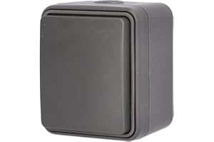 UNITEC Prise 1 prise AP/FR Aqua - Montage en saillie - Compatible avec les pièces humides - IP54 - Pour l'intérieur et l'extérieur - Anthracite - 1 pièce