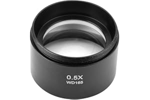 WALFRONT KP-0.5X Auxiliary Objective Lens for Stereo Microscope Industry Video 48mm Mounting Thread