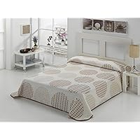 Mora Manta Cama, Poliéster, Beige, Matrimonial, 260x240x3 cm