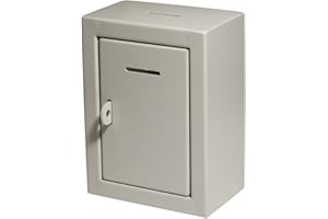 MY CHARITY BOXES Boîte de dons sécurisée MCB Classic – Boîte métallique – Montage mural facile, serrure avec cadenas (non inclus)