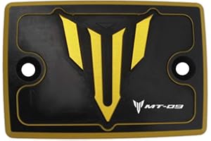 LongGreat pour Yamaha FJ-09 XSR900 MT-09 FZ-09 MT-09 SP MT-09 TRACER 2014 2015 2016 2017 2018 2019 2020 Couvercle pour réservoir à liquide de frein Moto Avant Aluminium (Or, 1 pièce)