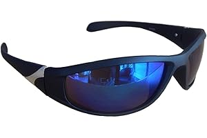 Gil SSC Sportbrille Sonnenbrille Schwarz verspiegelt Fahrradbrille Polarisiert M 4
