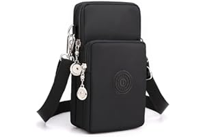 JANKS Mała torba crossbody dla kobiet, mini portmonetka na telefon z paskiem crossbody i portfelem, nylonowa torba na ramię