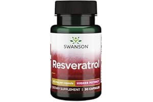 Swanson, Resveratrol, 250mg, 30 Capsules, Haute Dosé, Sans Soja, Sans Gluten, Sans OGM