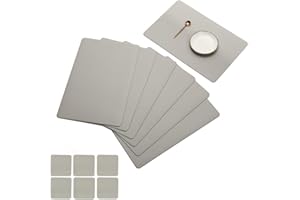 JJ JUJIN Set di 6 Tovagliette in Pelle Sottobicchieri Tovagliette Americana Non-scivolose Lavabile in PVC Resistente al Calore Tovaglietta per Tavolo da Pranzo Grigio 45×30cm