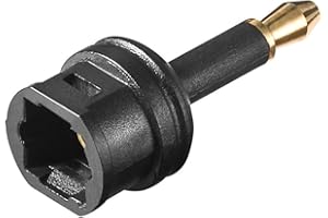 ‎PREMIUMCORD PremiumCord adapter optyczny Toslink, gniazdo TOS - wtyczka TOS 3, 5 mm, pozłacana, kolor czarny, kjtosred01