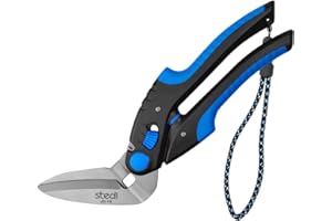 stedi 25cm Teppichschere, Hochleistungsschere, Universalschere, Mit Fein Gezackten Klingen Aus Kohlenstoffhaltigem Edelstahl – Einfaches Schneiden Von Elektrischen Kabeln, Stoff, Eisenbleche