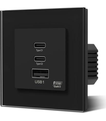 Stopcontact snellader USB-C/C PD 3.0 QC kinderbeveiliging standaard