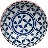 TOKYO design studio Geo Eclectic Plato, Porcelana, Azul Oscuro, 9,5 x 3 cm