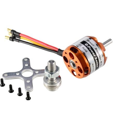 Pangyoo Moteur BLDC 1104 4300KV 1-2S ESC 6-12A – Mini Sans Balai Pour Drone FPV, Avion Indoor, RC (lot De 2)