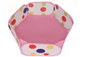 AAJ Kids Ball Pit, Indoor & Outdoor Play Tent Playpen Ball Pit Pool with Red Zippered Storage Bag (Balls not Included) (Pink)