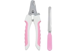 DiiWmme Tagliaunghie per cani, in acciaio inox, con lima per unghie, per cani e gatti, tagliaunghie per cani e gatti, tagliaunghie professionale per animali domestici di taglia piccola, media e grande