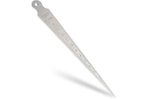 Mesee Taper Gage, 1-15mm Stainless Steel Taper Welding Gauge Inch & Metric Feeler Gap Hole Measuring Tool for Tapering Measurement