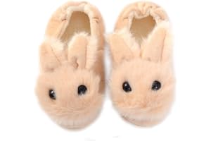 DRECAGE Chaussons Enfant Pantoufles Fille bébé Peluche Hiver Chaussures Lapin Garçon Maison Antidérapants Chaussures