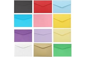 ESFORZARSE 120 Pezzi Mini Buste Lettere, Buste Per lettere, Buste Colorate, Buste Colorate in 12 Diversi Colori, Per Matrimoni, Biglietti Auguri, Comunioni O Battesimi,Buste Per Gioielli O Semi (11.5 x 8cm)