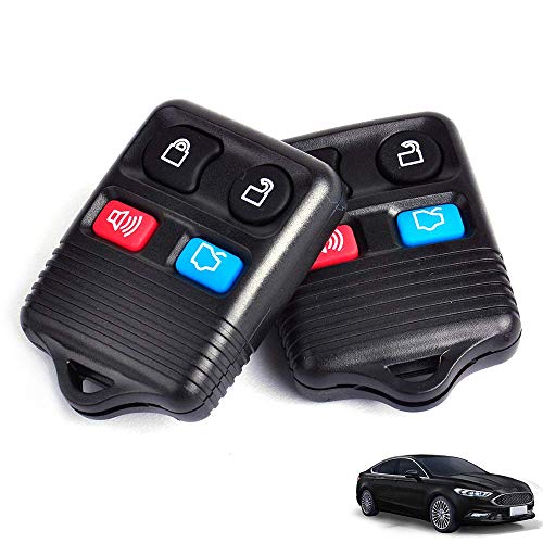 Key Fob Keyless Entry Remote fits Ford, Lincoln, Mercury, Mazda Mustang Explorer Escape Focus Fusion Taurus, Set of 2 (Size 2)