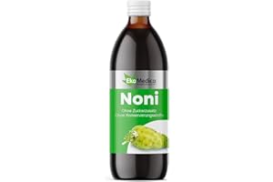 EkaMedica® NONI/Indische Maulbeere Nahrungsergänzungsmittel - Natürlich Rein Saft - Ohne Zuckerzusatz Konservierungsstoffe Duftstoffe (1000 ml)