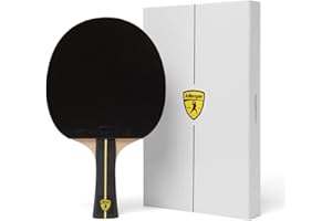 Killerspin Jet Black Ping Pong Paddle - Table Tennis Rackets for Beginner & Advanced Table Tennis Players -Flared Handle – Control with Comfort