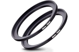 FanZR Anello Step Up da 62 mm a 72 mm [filtro da 62 mm a 72 mm), adattatore per filtro obiettivo per fotocamera ad anello, in alluminio di alta qualità (confezione da 2)